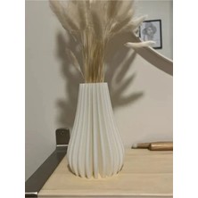 Düz Dalga Desenli Vazo 3D Baskı