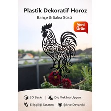 HediyelikBitcoin 3D Baskı Dekoratif Horoz Bahçe ve Saksı Süsü – Balkon ve Dış Mekan Dekoru