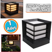 Nzb Set Üstü Mega Izgaralı Bahçe Duvar Armatürü 60 cm Aplik Suya Dayanıklı Modern Dış Mekan Aydınlatma