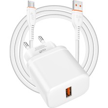 NCT-N45 Micro USB Kablolu 5V 2.4A Beyaz Ev Şarj Adaptörü