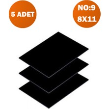80X110 No 9 Kaynak Camı Kaynak Maskesi Için Siyah Koruyucu Cam 5'li Paket