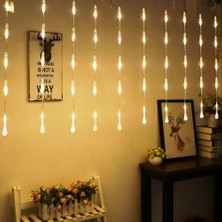 Oktay Sesal Kır Düğünü Aydınlatma Işığı Su Damlası Salkım LED Işık Gün Işığı LED Işık 3x1.20 cm Salkım LED Işık