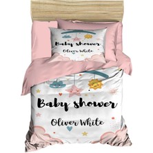 Mira Home Yenidoğan Kız Bebek Nevresim Takımı %100 Pamuklu  Baby Shower White