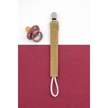 Kiçi Bej Emzik Askısı - Emzik Zinciri - Emzik Tutacağı