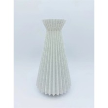 Serrado Vazo 3D Ürün Çevre Dostu Biyoplastik - Mermer Desenli Beyaz