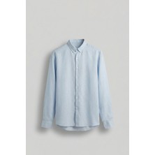 Abluka Online Erkek Oversize Basic Rahat Gömlek Açık Mavi