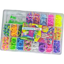 Brother Toys Lastik Örgü Bileklik ve Kolye Yapma Seti Oyuncak Bileklik Örme Yapım Seti 1470 Adet Lastik 21 Renk