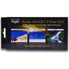 Kenko 67 mm Slim Smart Filtre Seti Koruyucu, Dairesel Polarize ve ND8 Filtreler ile Uyumlu