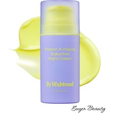 By Wishtrend Vitamin A-Mazing Bakuchiol Gece Kremi | Retinal, Peptit, Kolajen, Seramid Np, Centella Asiatica, Nemlendirici ve Dolgunlaştırıcı Gece Bakımı