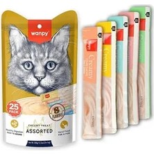 Wanpy Karışık 8 Lezzetli Krema Kedi Ödülü 25*14 gr