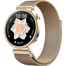 Nextron Huawei Watch Gt6 41MM / Gt4 41MM / Gt5 41MM / 18MM Uyumlu Kordon A+Kalite Metal Hasır Kordon