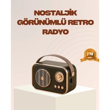 Teknodayım Retro Bluetooth Radyo – Nostaljik Tasarım, Tf Kart ve USB Destekli