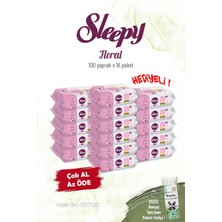 Sleepy 16'lı Floral Kişisel Bakım Havlusu 100'LÜ ve Rosie