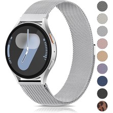 Nextron Galaxy Watch 4/5/6/7/fe/40/44/classic/42/43/46/47 Uyumlu Yüksek Kaliteli Metal Hasır Kordon