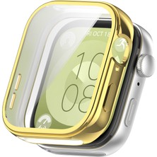 Nextron Huawei Watch Fit 3 Uyumlu Kasa ve Ekran Koruyucu A+Kalite Darbelere Dayanıklı Yumuşak Silikon Kılıf