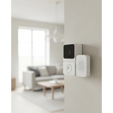 Astraltech ŞARJLI KAMERALI KAPI ZİLİ BEYAZ