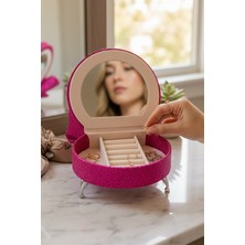 Feyza Design Pembe Renkli Koltuk Figürlü Sim Detaylı Şık Takı Kutusu