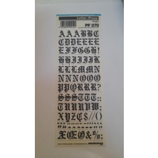 Mecanorma Harfler Transfer Şablon Letraset Pf 270 13.3 mm