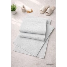 Mira Home 3lü Pamuklu Ayak Havlusu Seti Kabartma Desenli 50X70 cm Açık Gri