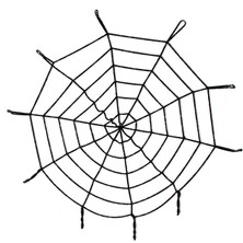 Luz&pos Halloween Cadılar Bayramı Örümcek Ağ Dekor Siyah 1.5 Metre