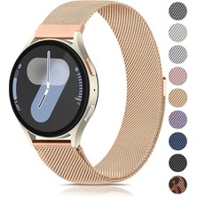 Nextron Galaxy Watch 4/5/6/7/fe/40/44/classic/42/43/46/47 Uyumlu Yüksek Kaliteli Metal Hasır Kordon