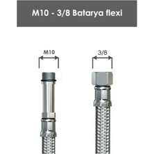 Damlasu Batarya Flexi Bağlantı Hortumu Örgülü Flex 100 cm