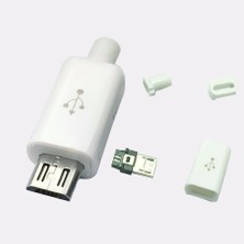 Sonreyon 10 Adet 5 Pin Micro USB Şarj Kablosu Soketi ( Beyaz Renk )
