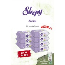 Sleepy Herbal 7 Paket Kişisel Bakım Havlusu 100'LÜ ve Rosie