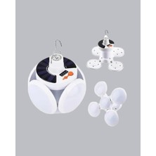 Teknodayım Güneş Enerjili ve USB Şarjlı LED Kamp Lambası – 5 Farklı Işık Modlu, Askılı Tasarım