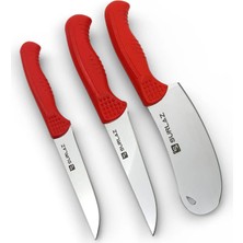 SürLaz Pratik Mutfak Bıçak Seti 3 Parça Et Bıçağı Meyve Bıçağı Sebze Bıçakları