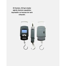 Teknodayım Dijital El Kantarı – 50 kg Taşıma Kapasiteli, Taşınabilir Hassas Tartı