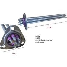 Teknik Isısan Bym Rezistansı 8000W 35CM 380/230V Küçük Üçgen Flanş F2106