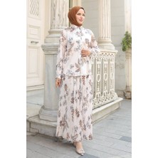 İlkimay.com Eteği Piliseli Saten Ikili Takım 1693