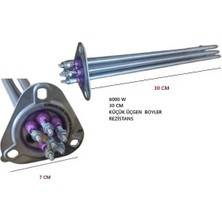 Teknik Isısan Bym Rezistans Boyler 6000W 30CM 8,5mm 220/380V Küçük Üçgen (F2111)