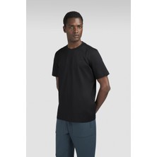 Paul & Shark Erkek Regular Fit Yuvarlak Yakalı %100 Pamuklu Shark Logolu Kısa Kollu Siyah-Gümüş T-Shirt 15311610-11D