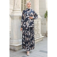 İlkimay.com Eteği Piliseli Saten Ikili Takım 1693