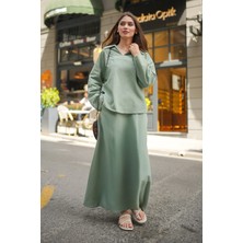 Molly Nelly Kadın Keten Etek Bluz Ince Yazlık Takım