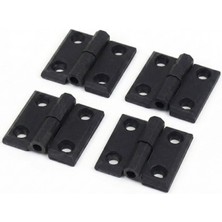 Fırıncı Depom 40X40 mm Plastik Siyah Menteşe - 4 Delikli Çok Amaçlı Kapak Menteşesi (4 Adet)