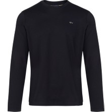 Paul & Shark Erkek Bisiklet Yaka Uzun Kol Pamuklu Slim Fit Lacivert-Gold T-Shirt 15311611-50E