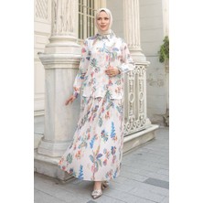 İlkimay.com Eteği Piliseli Saten Ikili Takım 1693