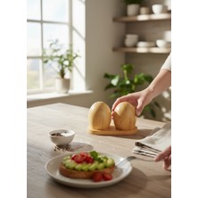 Bambu Standlı Tuzluk Biberlik - 3 Parça Masa Üstü Tuzluk Biberlik