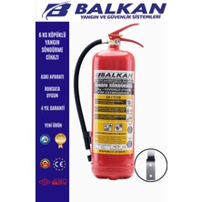 BALKAN YANGIN VE GÜVENLİK SİSTEMLERİ 6 kg Köpüklü Yangın Tüpü Tse Ce Belgeli Ruhsata Uygun 4 Yıl Askı
