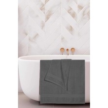 Mira Home 2 Li Banyo Havlu Takımı %100 Pamuklu Dry Antrasit