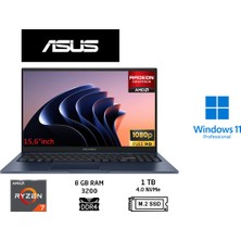 Asus Vivobook 15 M1502YA-BQ579 Amd Ryzen 7 5825U 8gb 1tb SSD 15.6" Taşınabilir Bilgisayar W11 Pro
