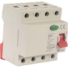 Xkoren Kaçak Akım Koruma Anahtar (Xkr6-4p 63A/300MA 6ka)