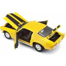 Mavi Su Dünyası 1971 Model Chevrolet Camaro 1:18 Ölçekli Sarı Renkli 30 cm