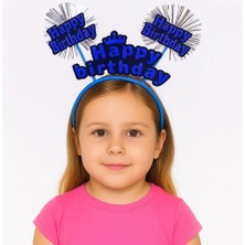 Luz&pos Doğum Günü Kutlaması Için Mavi Taç – Işıltılı Yazılı Parti Tacı