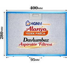 Hgnm E-Trading 40×28 Davlumbaz Yağ Filtresi 400x280mm Aspiratör Davlumbaz Aralığı Yağ Filtresi Mutfak Aspiratör Havalandırma Alüminyum E2