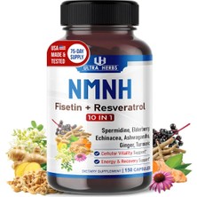 Ultra Herbs Nmnh Fisetin Resveratrol 10-In-1 150 Capsules