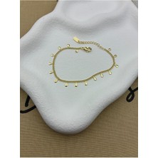 Hedef Bujiteri 14K Gold Renk Basıc Su Damlası Pullu Model Bileklik CM110